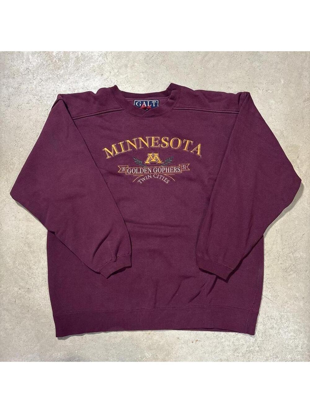 Vintage 90s Minnesota Golden Gophers Galt Sand Crewneck Sweatshirt Mens XL